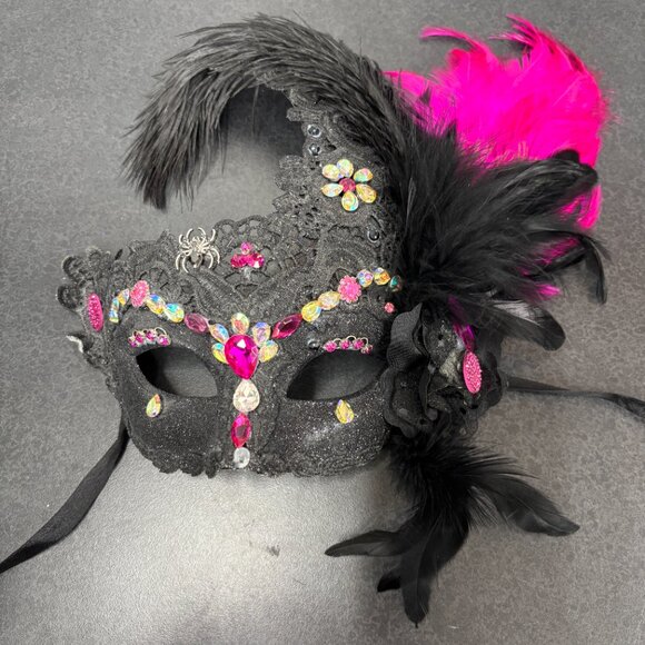 Costume Feather Masquerade Halloween Mardi Gras Cosplay Party Mask - Picture 2 of 10